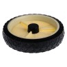 Guitel Hervieu White, Black Rubber Trolley Wheel 200mm Diameter 45mm Width Load Capacity 50kg 380076