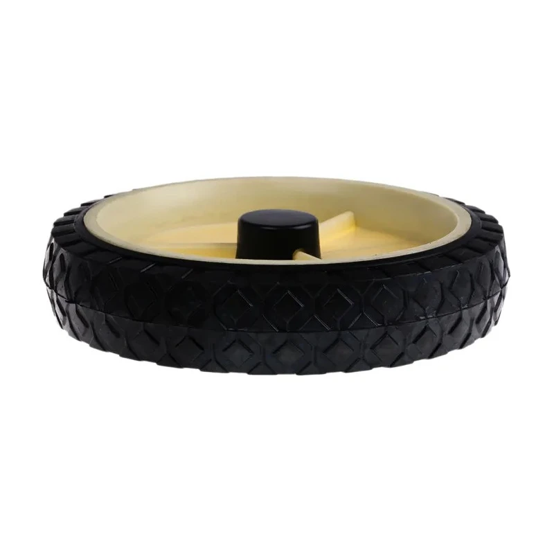 Guitel Hervieu White, Black Rubber Trolley Wheel 200mm Diameter 45mm Width Load Capacity 50kg 380076