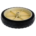Guitel Hervieu White, Black Rubber Trolley Wheel 200mm Diameter 45mm Width Load Capacity 50kg 380076