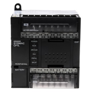Omron PLC CPU, 8-Input, DC Input, 6 Relay Outputs, USB Communication, Ladder Logic Programming, DIN Rail Mount CP1L