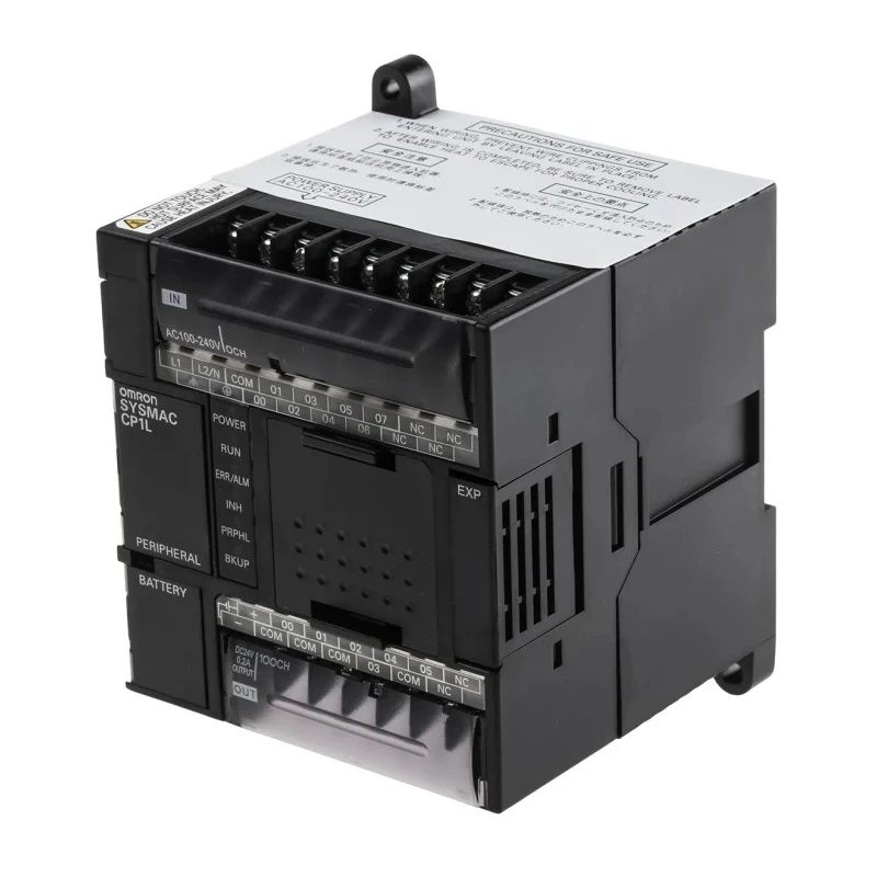 Omron PLC CPU, 8-Input, DC Input, 6 Relay Outputs, USB Communication, Ladder Logic Programming, DIN Rail Mount CP1L