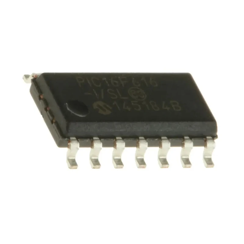 Microchip 8-bit PIC Microcontroller, 20 MHz, 3.5 kB FLASH, 14-Pin SOIC PIC16F616-I/SL