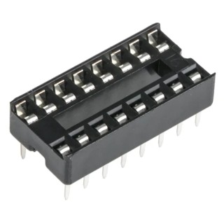 Winslow 2.54 mm Pitch Vertical 16 Way Through Hole Stamped Pin Open Frame DIL Socket, 10A W3116TRC