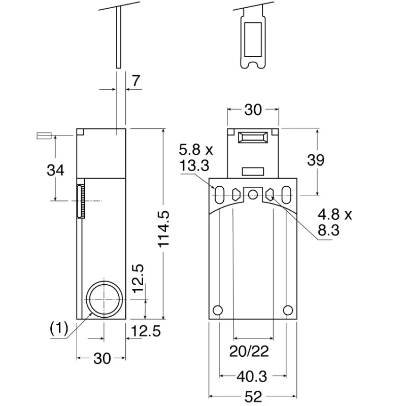 Telemecanique Sensors Safety Interlock Switch , Keyed Actuator Included, Fibreglass Reinforced Nylon Housing, IP67 XCSTA792