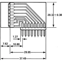 Winslow 2.54 mm Pitch Right Angle 16 Way Through Hole Turned Pin Open Frame DIL Socket W3450-13TRC