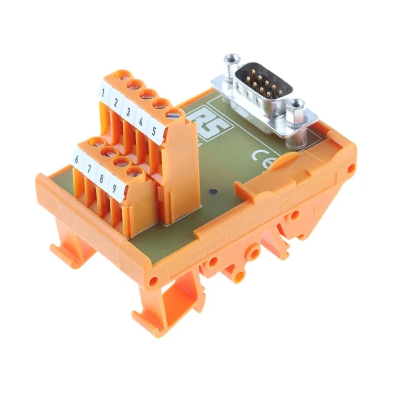 RS PRO 9-Contact Male Interface Module D-Sub Connector DIN Rail Mount 50V 1A 403-364