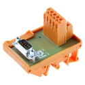 RS PRO 9-Contact Male Interface Module D-Sub Connector DIN Rail Mount 50V 1A 403-364