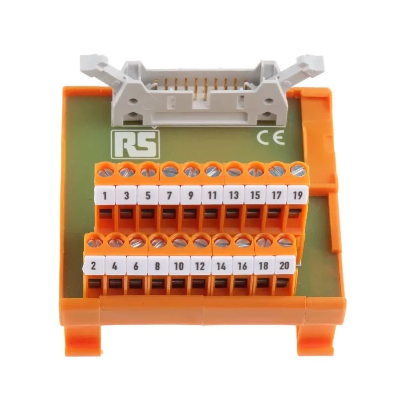 RS PRO 20-Contact Male Interface Module IDC Connector DIN Rail Mount 50V 1A 403-314