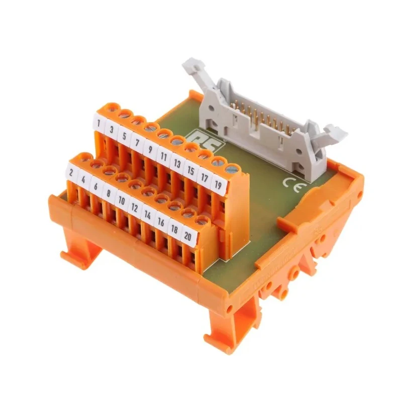 RS PRO 20-Contact Male Interface Module IDC Connector DIN Rail Mount 50V 1A 403-314