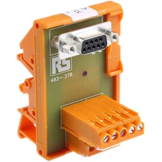 RS PRO 9-Contact Female Interface Module D-Sub Connector DIN Rail Mount 50V 1A 403-370