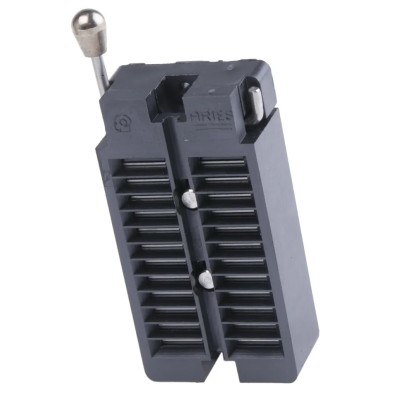 Aries Electronics 2.54 mm Pitch 24 Way DIP Through Hole Test IC Socket 24-6554-10