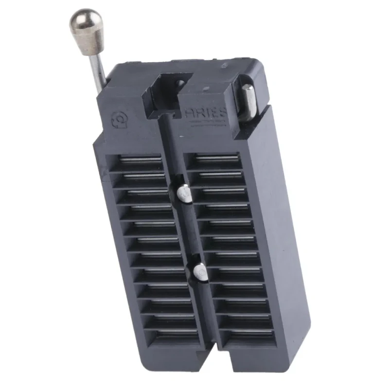 Aries Electronics 2.54 mm Pitch 24 Way DIP Through Hole Test IC Socket 24-6554-10