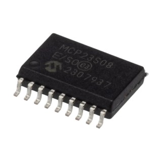 Microchip 8-Channel I/O Expander SPI SOIC 18 MCP23S08-E/SO with 1.8-5.5V Supply, 10MHz Clock Frequency MCP23S08-E/SO