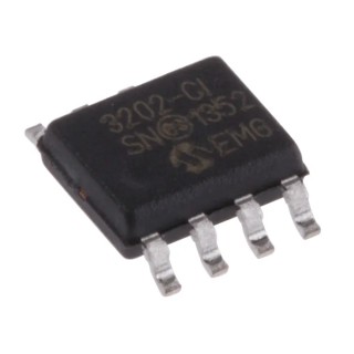 Microchip 2-Channel 12 bit Successive Approximation Register ADC 100 ksps, 8-Pin SOIC MCP3202-CI/SN