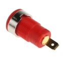 Staubli Red Female Banana Socket, 4 mm Connector, Tab Termination, 1kV, 24A, Gold Plating 23.3000-22