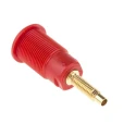 Staubli Red Female Banana Socket 4 mm Connector, Solder Termination, 1kV, 32A, Gold Plating 23.3020-22