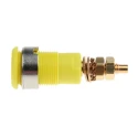 Staubli Yellow Female 4 mm Banana Socket Connector, Solder Termination, 1kV, 32A, Gold Plating 23.3020-24