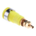 Staubli Yellow Female 4 mm Banana Socket Connector, Solder Termination, 1kV, 32A, Gold Plating 23.3020-24