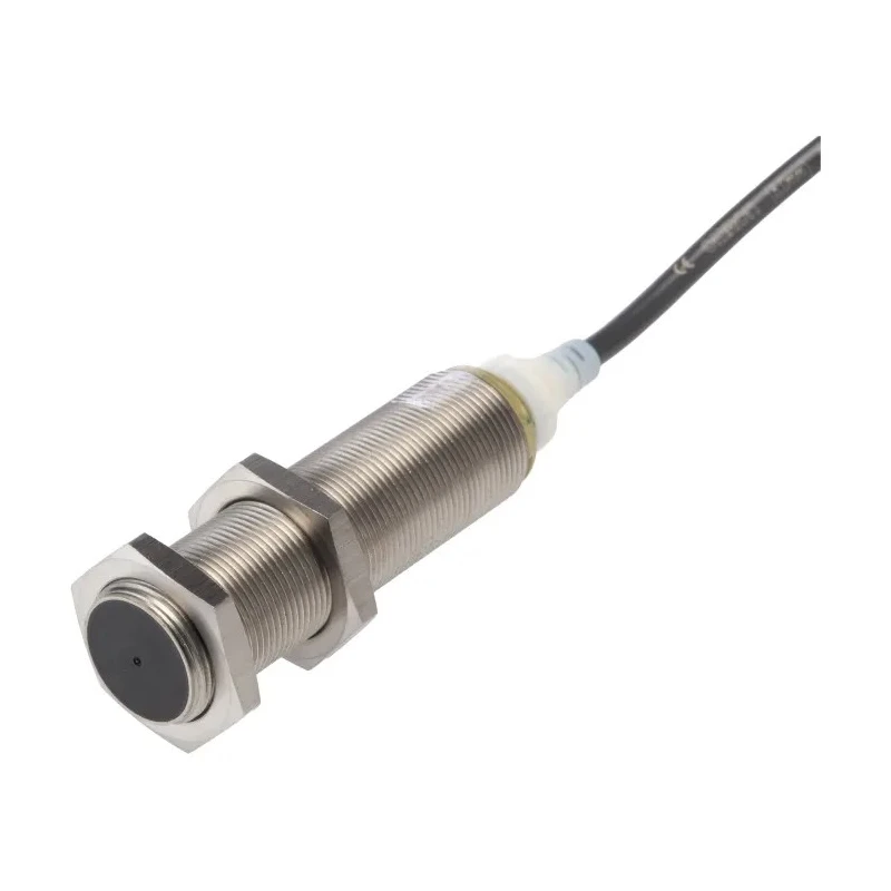 Omron Threaded Barrel Inductive Proximity Sensor M18 PNP, 24 V DC, 8 mm Detection, 240 V AC, 32 V DC, 200 mA E2AS18LS08WPB12M