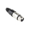 Neutrik Cable XLR Connector, Straight, 50V, 3 Contacts, Female, Silver over Nickel Plating NC3FX