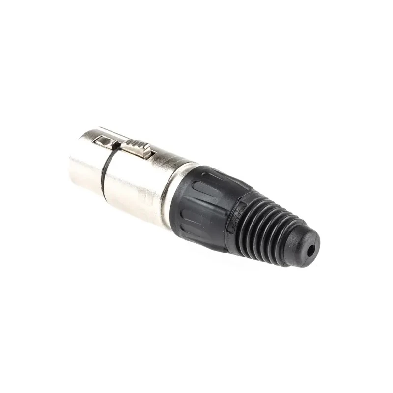 Neutrik Cable XLR Connector, Straight, 50V, 3 Contacts, Female, Silver over Nickel Plating NC3FX