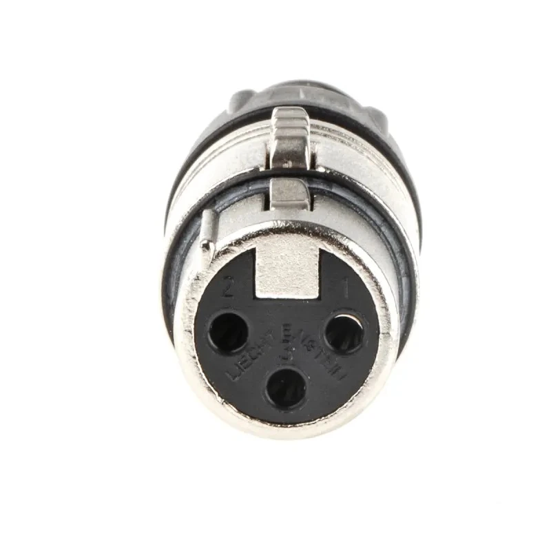 Neutrik Cable XLR Connector, Straight, 50V, 3 Contacts, Female, Silver over Nickel Plating NC3FX