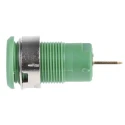 Staubli Green Female Banana Socket 4 mm Connector, Tab Termination, 1kV, 24A, Gold Plating 23.3000-25