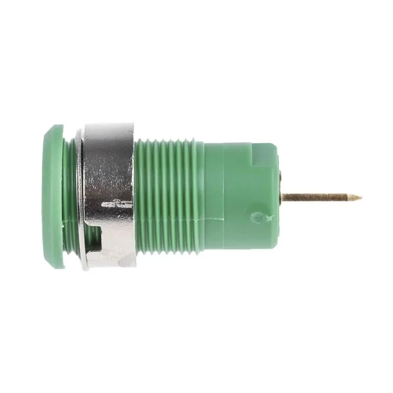 Staubli Green Female Banana Socket 4 mm Connector, Tab Termination, 1kV, 24A, Gold Plating 23.3000-25