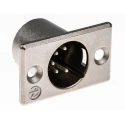 RS PRO Panel XLR Connector, Straight, 50V, Male, 5 Contact, Silver over Nickel Plating NC5MP