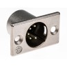 RS PRO Panel XLR Connector, Straight, 50V, Male, 5 Contact, Silver over Nickel Plating NC5MP