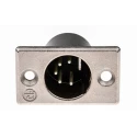 RS PRO Panel XLR Connector, Straight, 50V, Male, 5 Contact, Silver over Nickel Plating NC5MP