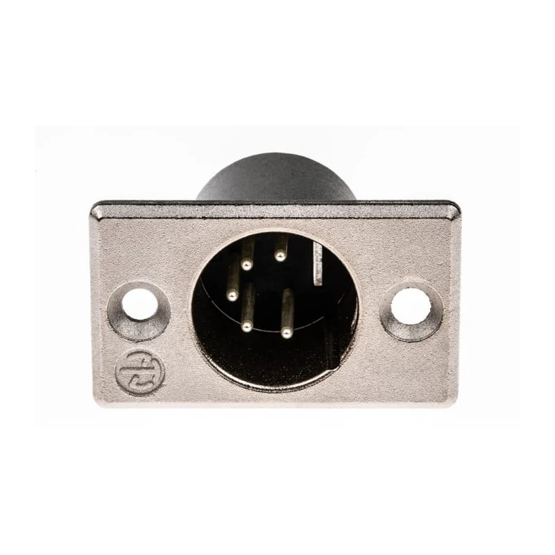 RS PRO Panel XLR Connector, Straight, 50V, Male, 5 Contact, Silver over Nickel Plating NC5MP
