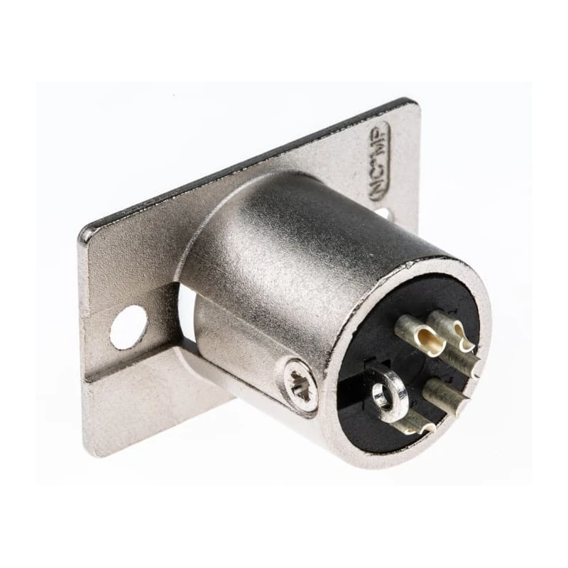 RS PRO Panel XLR Connector, Straight, 50V, Male, 5 Contact, Silver over Nickel Plating NC5MP
