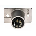 RS PRO Panel XLR Connector, Straight, 50V, Male, 5 Contact, Silver over Nickel Plating NC5MP