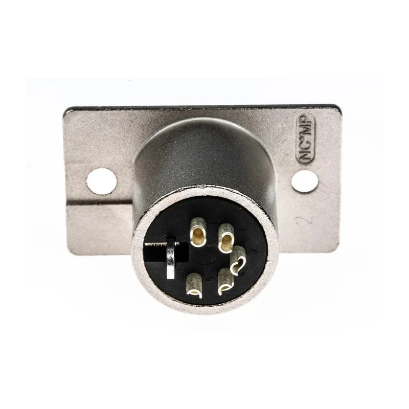 RS PRO Panel XLR Connector, Straight, 50V, Male, 5 Contact, Silver over Nickel Plating NC5MP