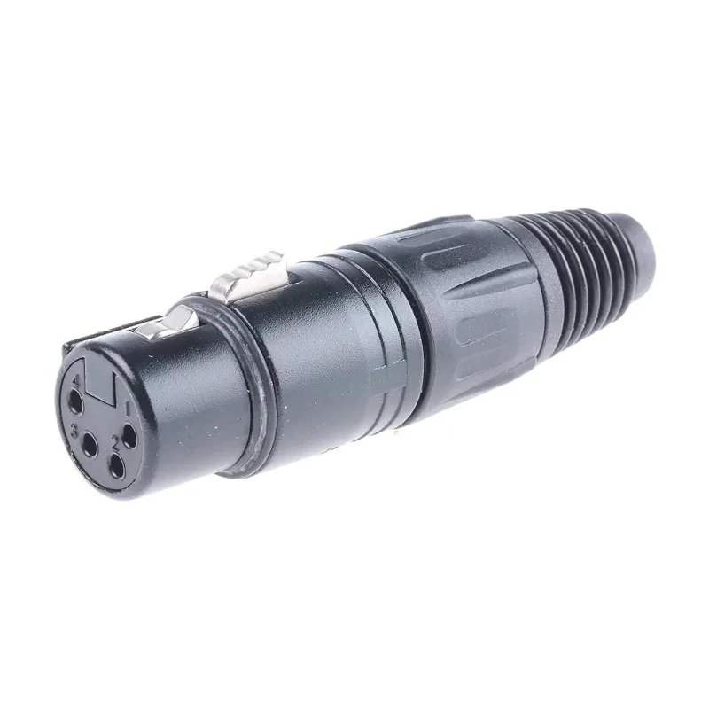 Neutrik XLR Cable Connector, Straight 50V Female 4-Way Silver over Nickel Plating NC4FXBAG