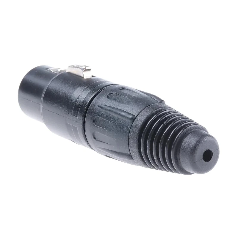 Neutrik XLR Cable Connector, Straight 50V Female 4-Way Silver over Nickel Plating NC4FXBAG