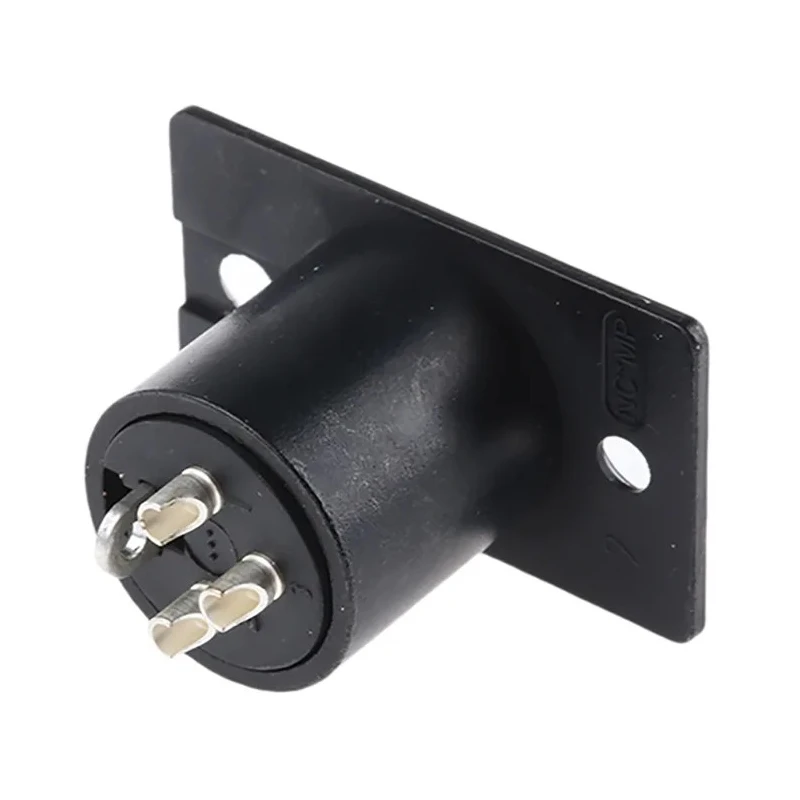 Neutrik Panel XLR Connector, Straight Male, 50V, 16A, 3 Contacts, Silver over Nickel Plating NC3MP-BAG