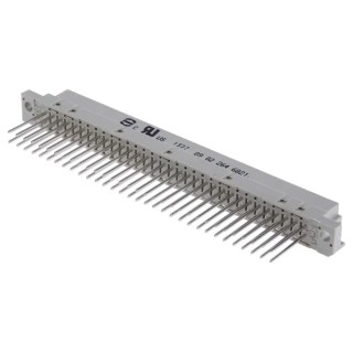 HARTING DIN 41612 64 Way 2.54 mm Pitch Type B Through Hole Wire Wrap Class C2 2 Row Female Connector 09022646821