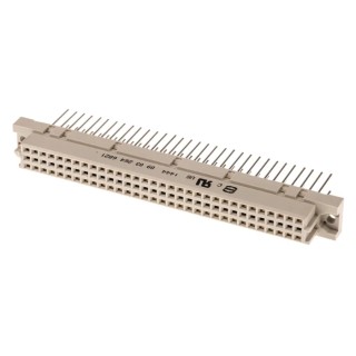 HARTING DIN 41612 64 Way 2.54 mm Pitch Type Through Hole Wire Wrap Class C2 2 Row Female Connector 09032646821