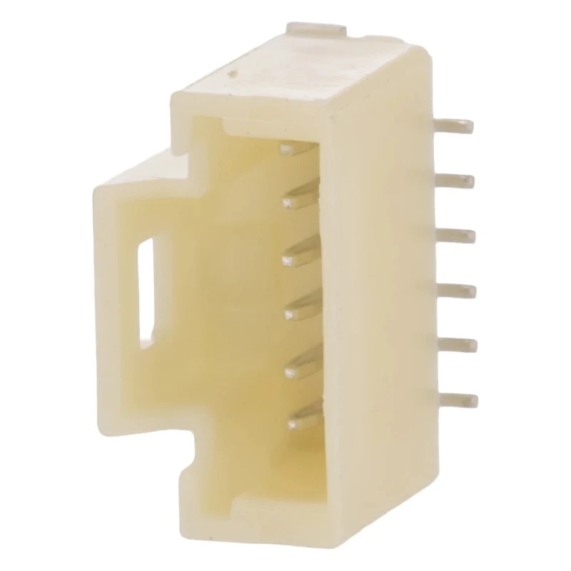 Molex 501331 Series Vertical Surface PCB Header, 6 Contact, 1 mm Pitch, 1 Row, Shrouded 501331-0607