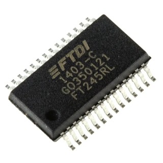 FTDI Chip USB to Parallel FIFO Controller IC UART 8.38 Mbps 3.3V - 5.25V 28-Pin SSOP FT245RL-REEL