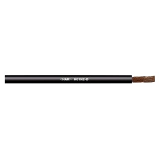 Lapp H01N2-D Series Black Hook Up Wire 1100 x 0.21 mm Copper Conductor 50 m Rubber Jacket 100V 85°C 2210702