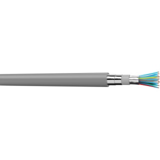 Adaltra 10 Core Telephone Cable, 1 x 0.51 mm Stranded Bare Copper Conductor, Flame Retardant Grey PVC Sheath 100 m SYT2524G50