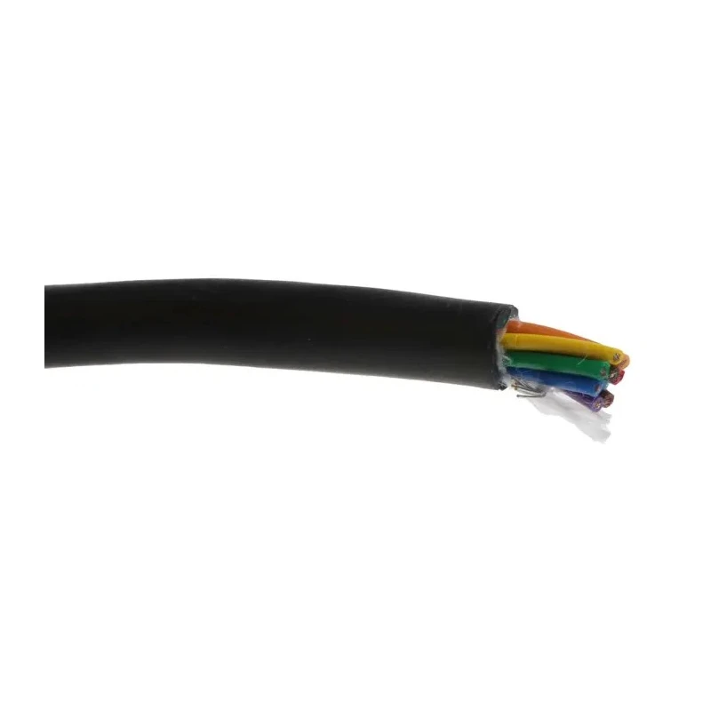 Alpha Wire XTRA-GUARD 2 Control Cable 8 Cores 0.23mm² 24 AWG Screened 300V 30m Black Polyethylene Sheath 25098 BK005