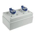 Scame Surface Mount Industrial Power Socket 16A 250V 2P+PE IP44 Blue 671 IP44