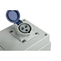 Scame Surface Mount Industrial Power Socket 16A 250V 2P+PE IP44 Blue 671 IP44