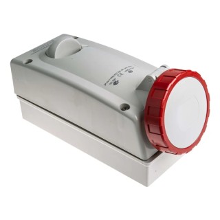Scame Socket Switchable IP67 3+N+E Earthing Position 6h Straight Industrial Interlock 32A 415V IP67 