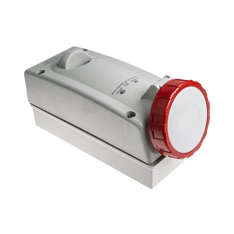 Scame Socket Switchable IP67 3+N+E Earthing Position 6h Straight Industrial Interlock 32A 415V IP67 