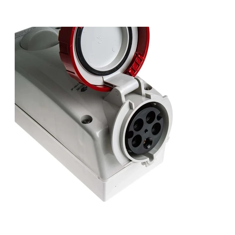 Scame Socket Switchable IP67 3+N+E Earthing Position 6h Straight Industrial Interlock 32A 415V IP67 